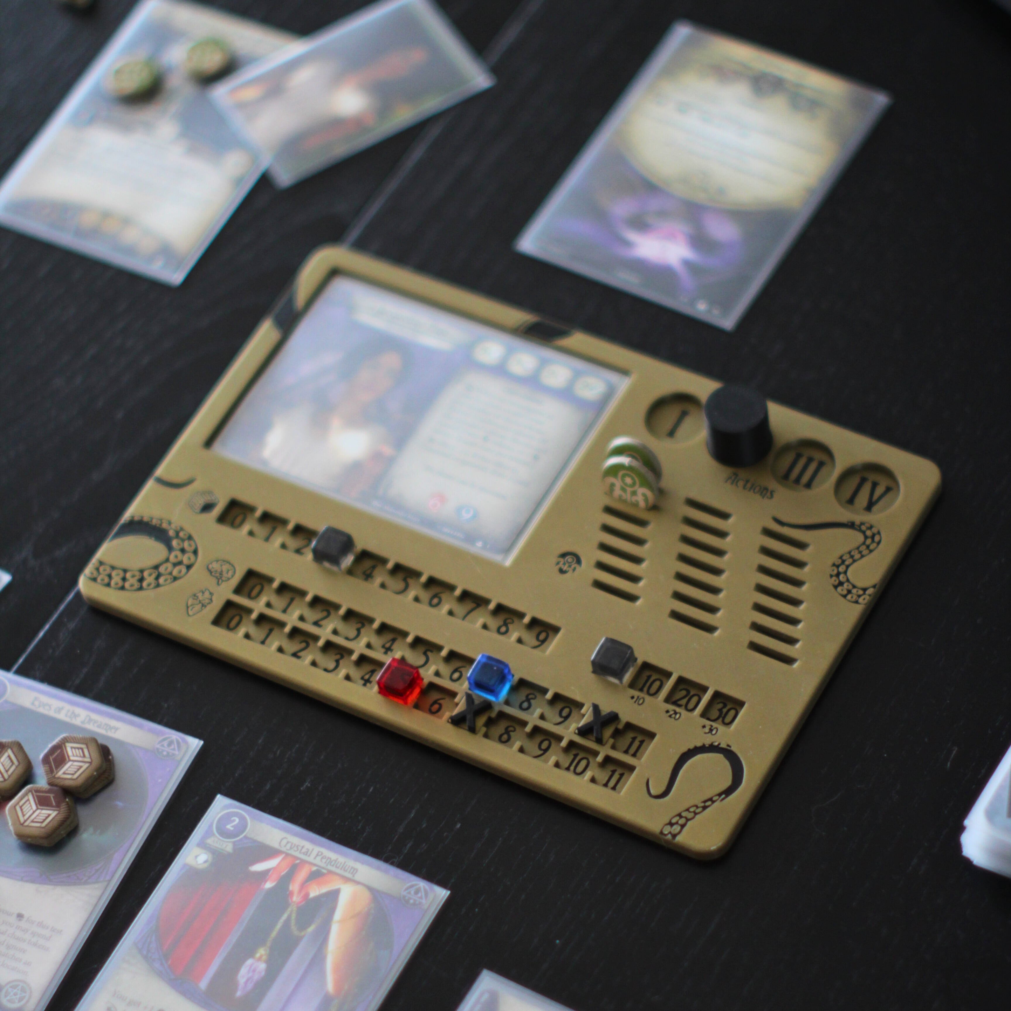 arkham horror card game player board Arkham Horror LCG Tokens and Accessories